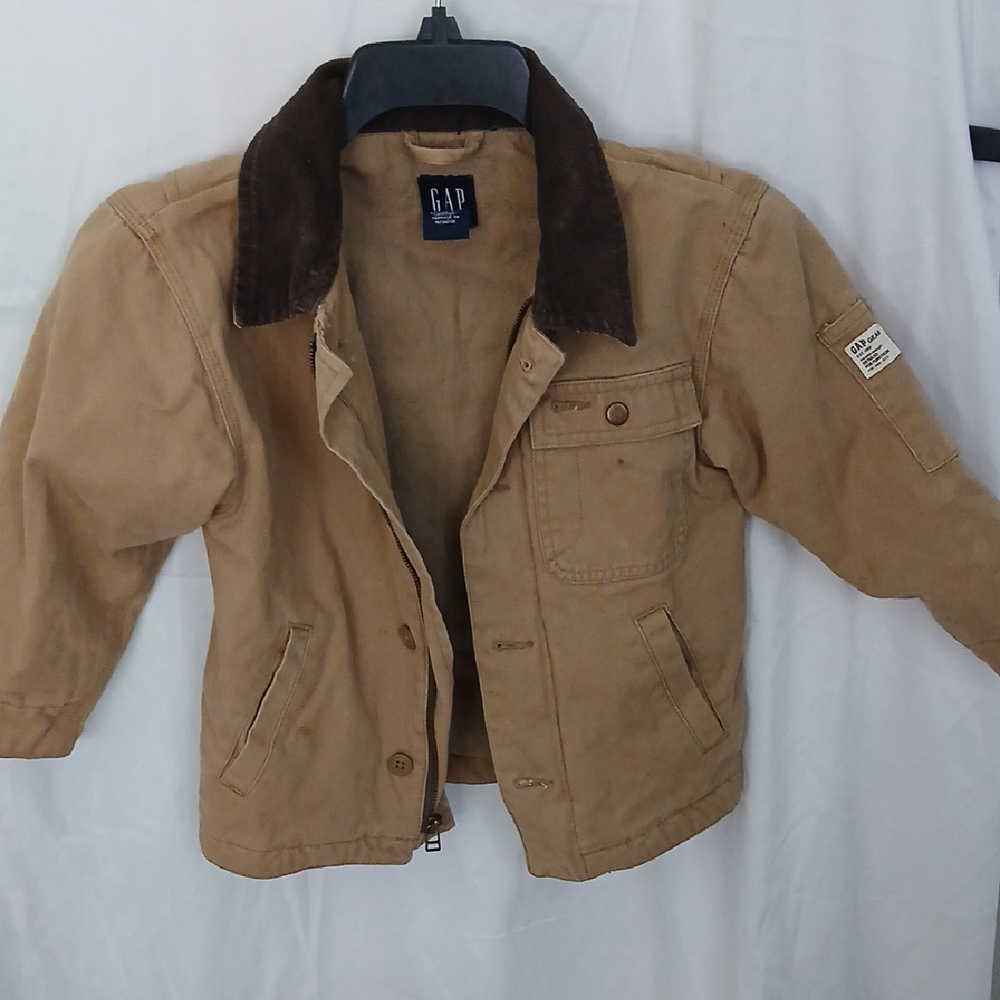 GAP Tan Jacket with Brown Collar